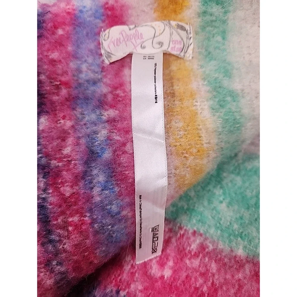 Free People Skye Stripe Fringe Throw Blanket 60